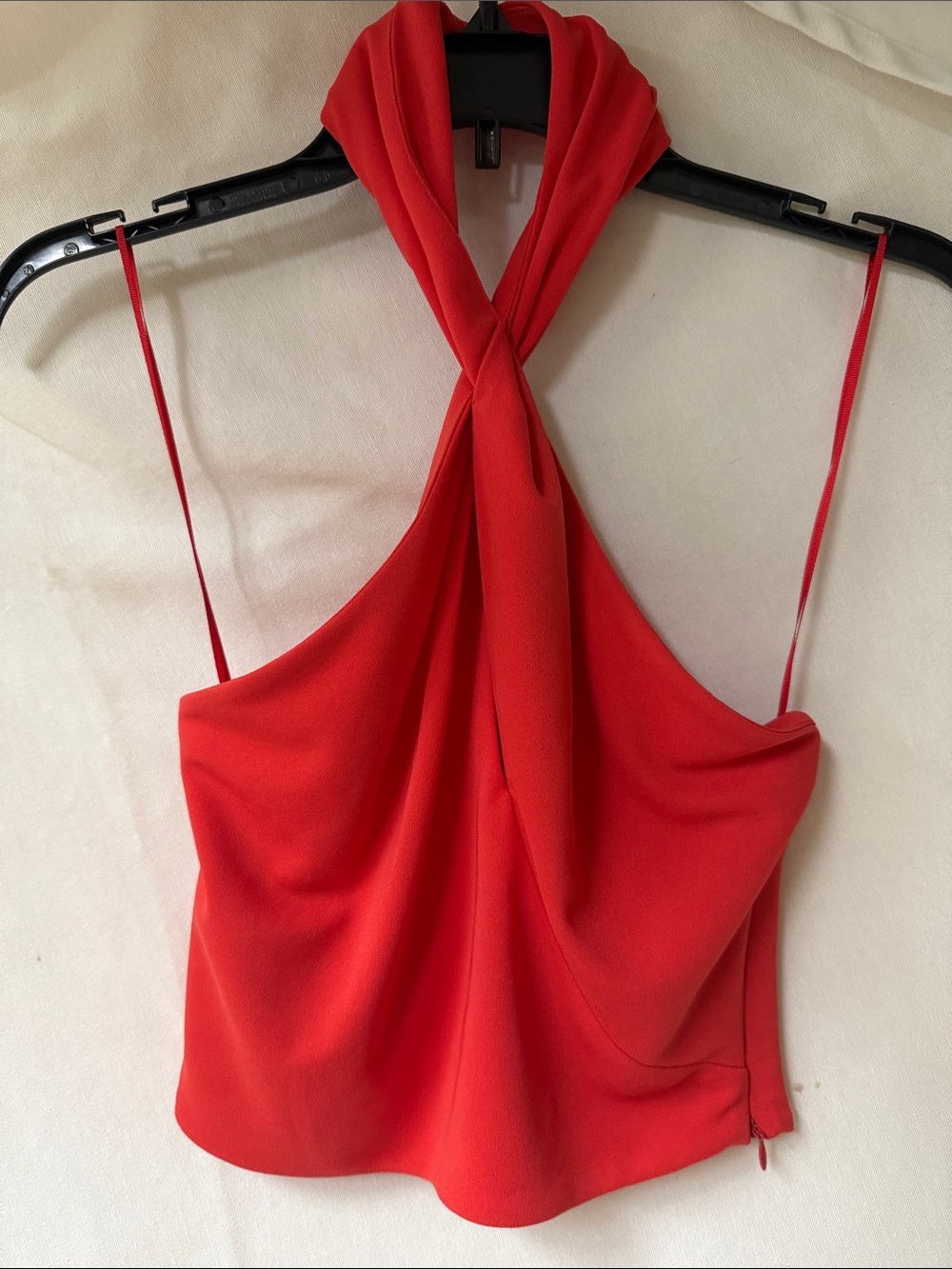 NWT Nicholas Kaia Top with twist neckline in coral punch